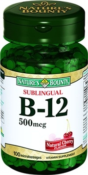 Natures Bounty Sublingual Vitamin B mcg Dilatlı